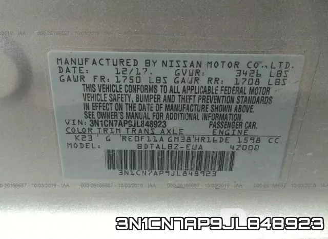 3N1CN7AP9JL848923 фото 10