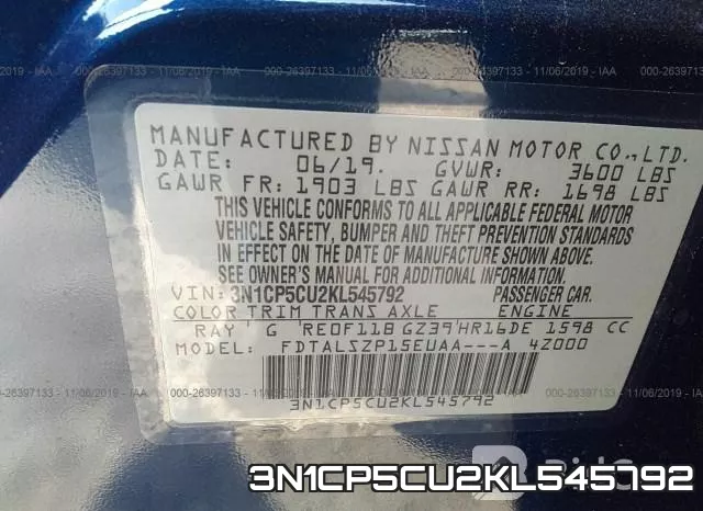 3N1CP5CU2KL545792 фото 10