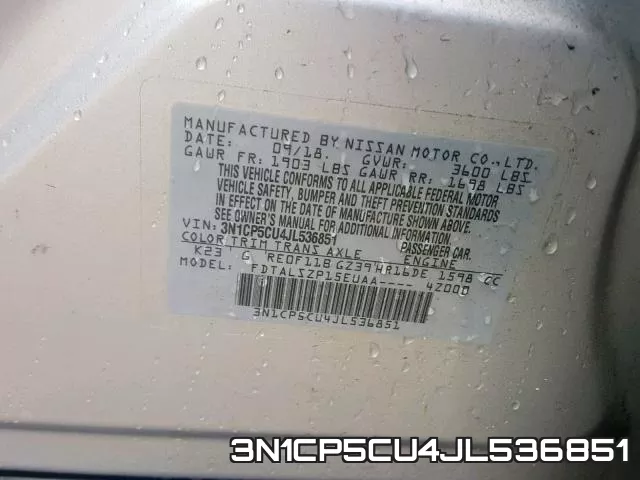 3N1CP5CU4JL536851 фото 2