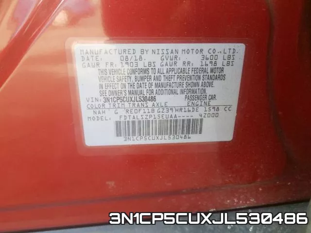 3N1CP5CUXJL530486 фото 2