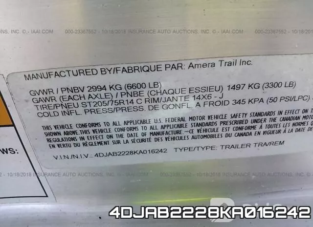 4DJAB2228KA016242 фото 9