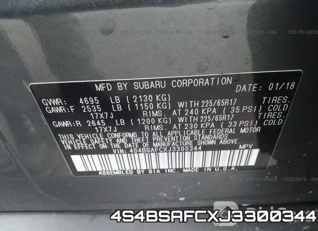 4S4BSAFCXJ3300344 фото 10
