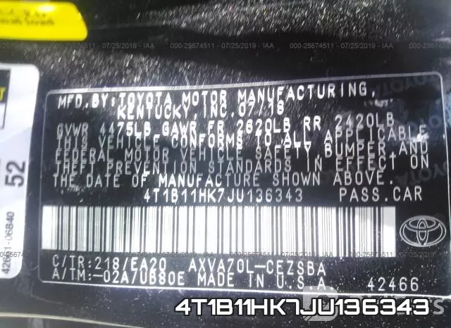4T1B11HK7JU136343 фото 10
