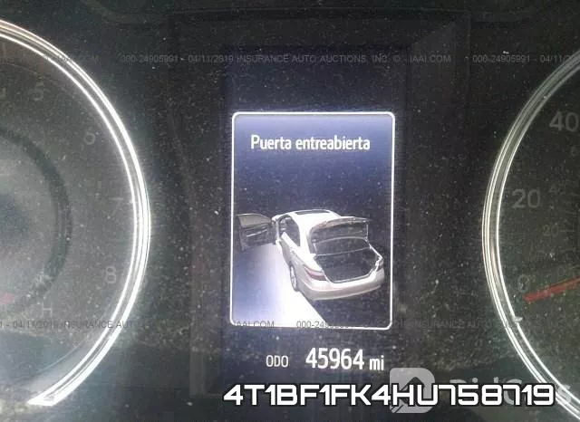 4T1BF1FK4HU758719 фото 5