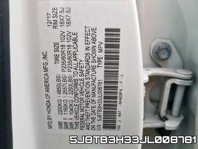 5J8TB3H33JL008781 фото 2