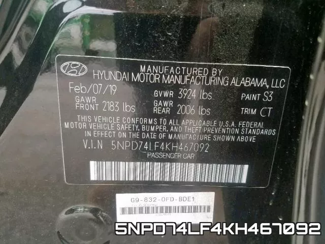 5NPD74LF4KH467092 фото 2
