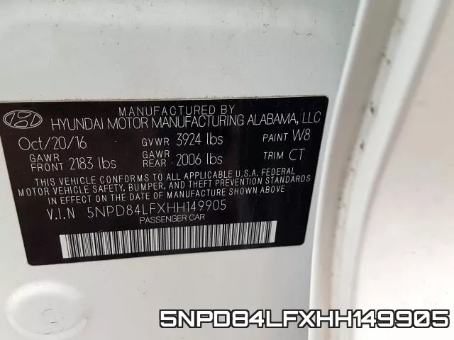 5NPD84LFXHH149905 фото 2