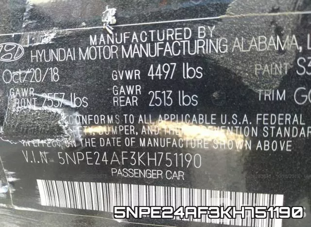 5NPE24AF3KH751190 фото 10