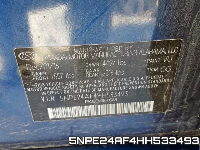 5NPE24AF4HH533493 фото 2