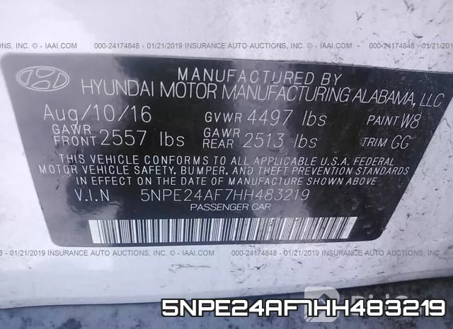 5NPE24AF7HH483219 фото 8