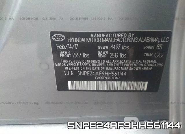 5NPE24AF9HH561144 фото 10