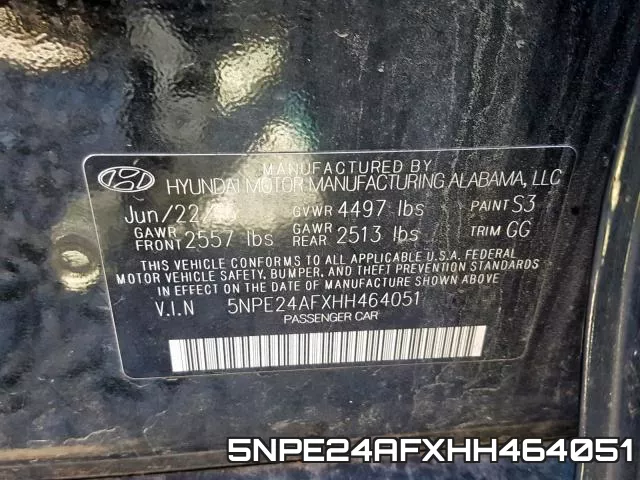 5NPE24AFXHH464051 фото 2