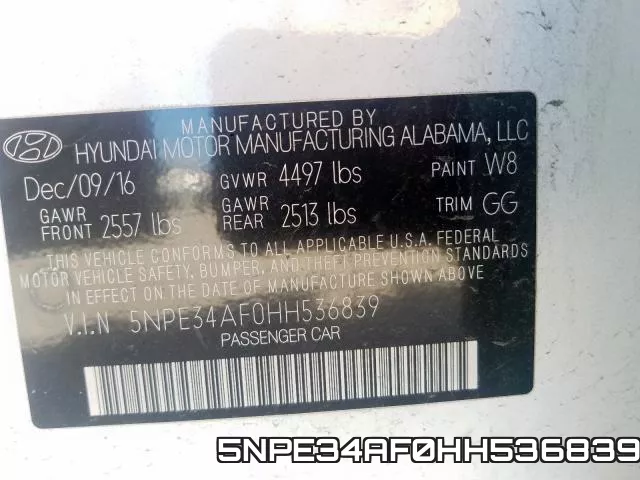 5NPE34AF0HH536839 фото 2