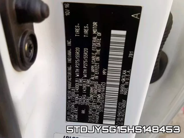5TDJY5G15HS148453 фото 2