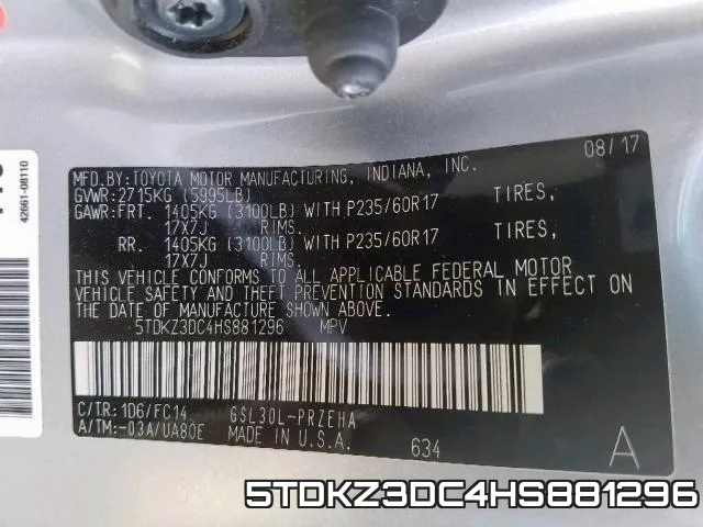 5TDKZ3DC4HS881296 фото 2