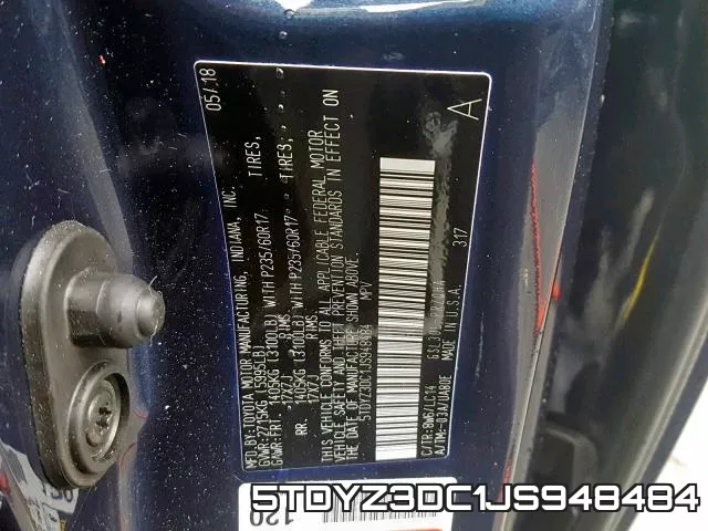 5TDYZ3DC1JS948484 фото 2