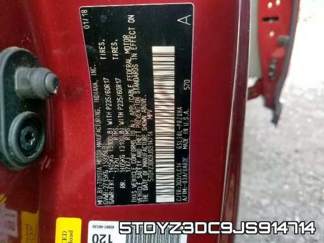 5TDYZ3DC9JS914714 фото 2