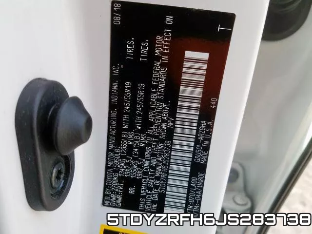 5TDYZRFH6JS283738 фото 2