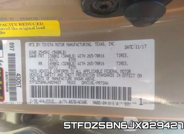 5TFDZ5BN6JX029427 фото 10