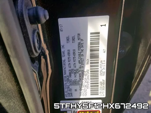 5TFHY5F12HX672492 фото 2