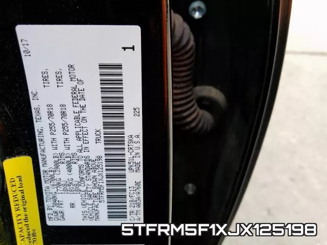 5TFRM5F1XJX125198 фото 2