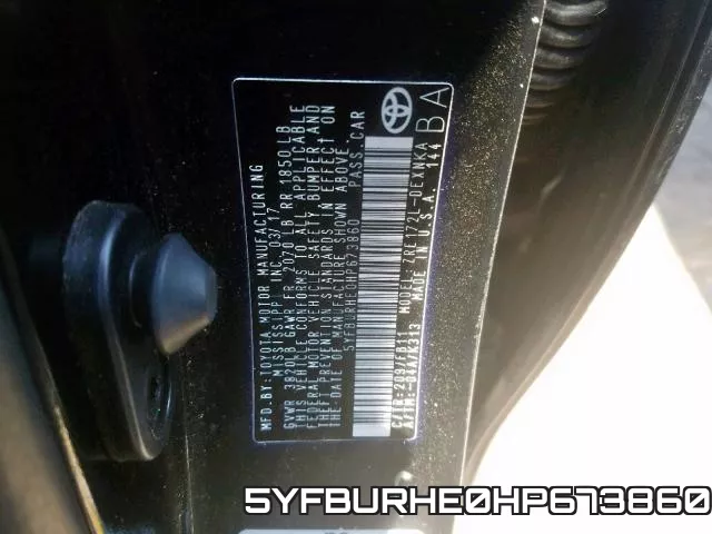 5YFBURHE0HP673860 фото 2