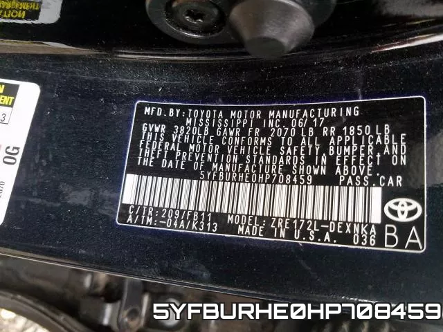 5YFBURHE0HP708459 фото 2