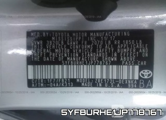 5YFBURHE1JP778767 фото 8