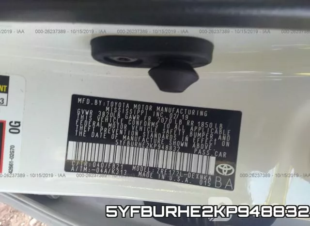 5YFBURHE2KP948832 фото 10