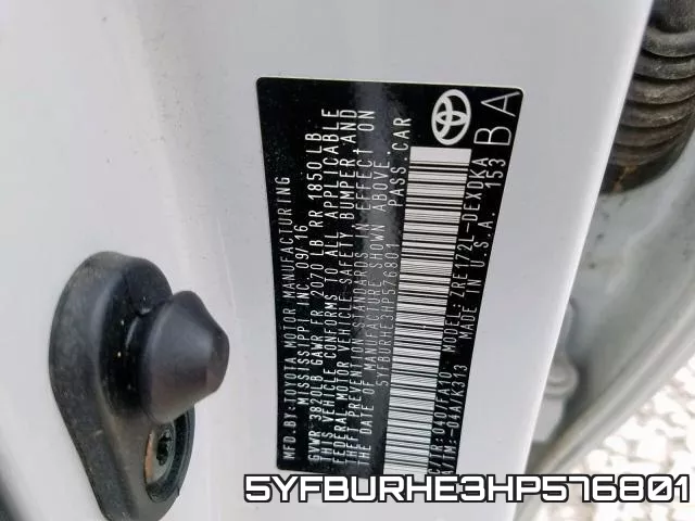 5YFBURHE3HP576801 фото 2
