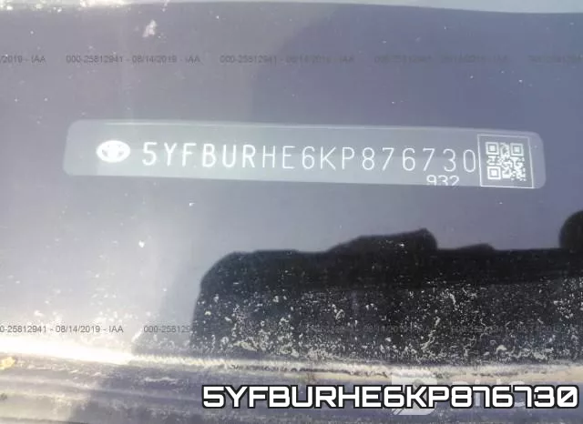 5YFBURHE6KP876730 фото 10