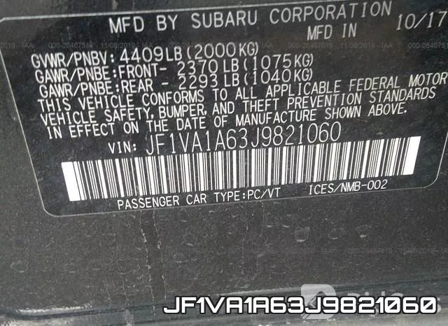 JF1VA1A63J9821060 фото 9