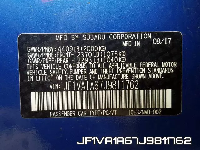 JF1VA1A67J9811762 фото 2