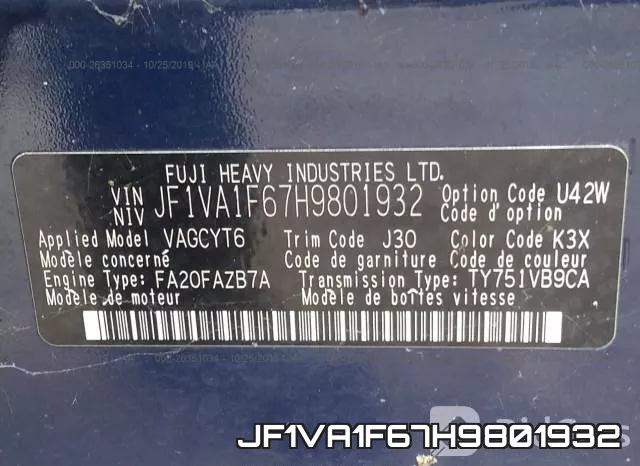 JF1VA1F67H9801932 фото 10