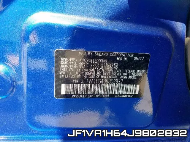 JF1VA1H64J9802832 фото 2
