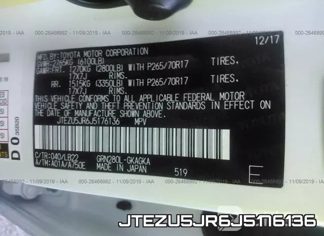 JTEZU5JR6J5176136 фото 10