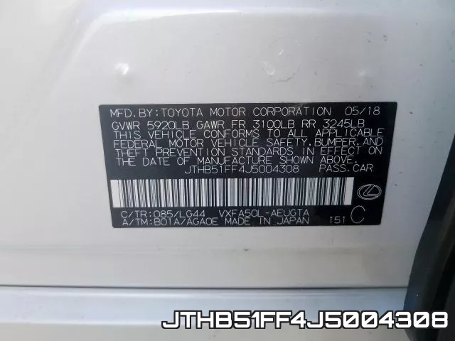 JTHB51FF4J5004308 фото 2