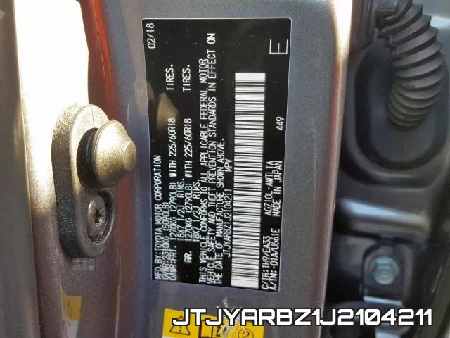 JTJYARBZ1J2104211 фото 2