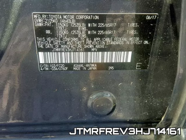 JTMRFREV3HJ714161 фото 2