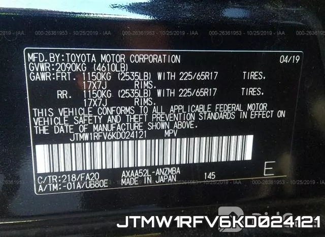 JTMW1RFV6KD024121 фото 8