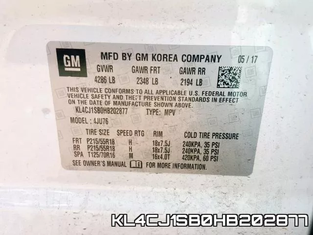 KL4CJ1SB0HB202877 фото 2