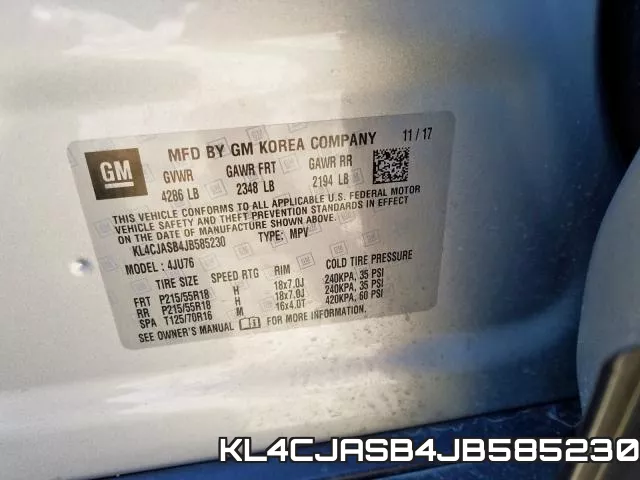KL4CJASB4JB585230 фото 2