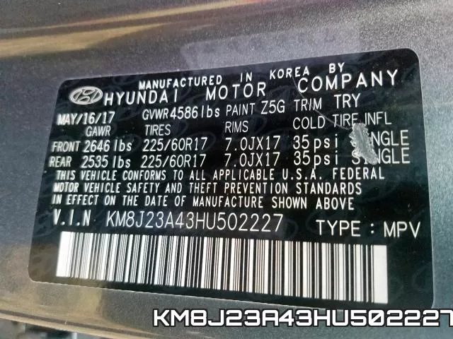 KM8J23A43HU502227 фото 2