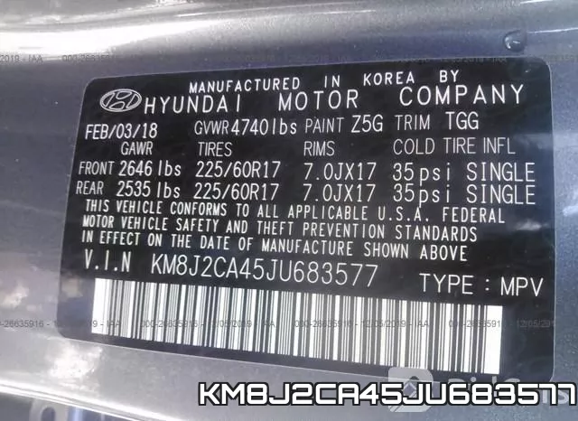 KM8J2CA45JU683577 фото 7