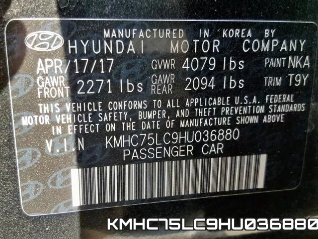 KMHC75LC9HU036880 фото 2
