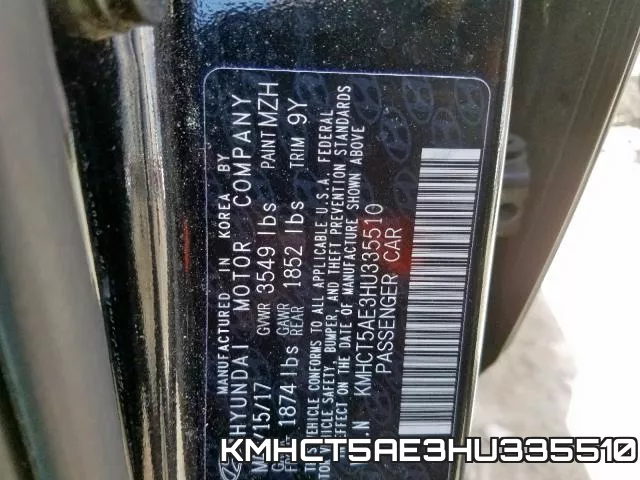 KMHCT5AE3HU335510 фото 2
