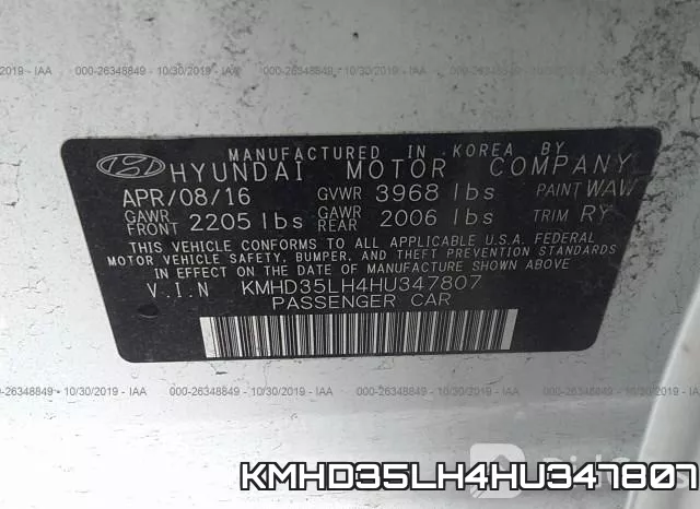 KMHD35LH4HU347807 фото 9