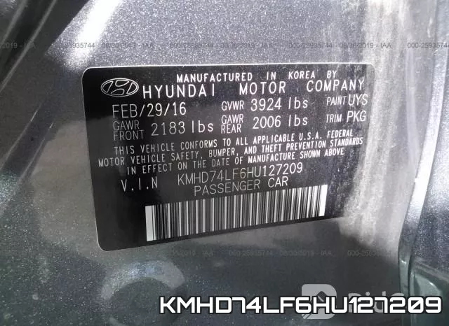 KMHD74LF6HU127209 фото 9