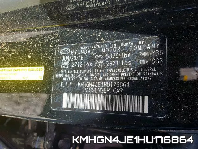 KMHGN4JE1HU176864 фото 2