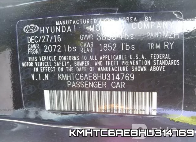 KMHTC6AE8HU314769 фото 8